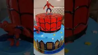 spider man 2 tier cake | kya apko v tier sift krne me dar lgta ? spider man theme cake #cake #shorts