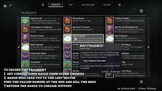 Badge of a Downed Corsair Map Fragment Decoded Destiny 2