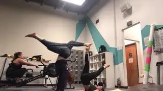 Emily and Katie Hanumanasana Flow Part 1