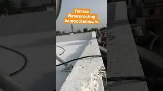 Terrace waterproofing just completed at Gomti Nagar-Lucknow team Anroc Chemicals #waterproofing