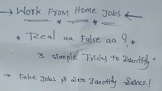 Real vs Fake Online Jobs | Work From Home Telugu | 3 Signs to Identify