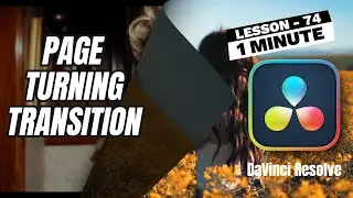How to make Page Turning Transition in DaVinci Resolve - Lesson 74 DaVinci Resolve Tutorial