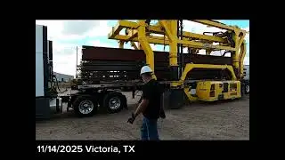 Loading metal beams in Victoria, TX