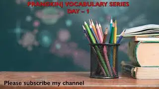 #Prangkinj - #Vocabulary #series #Day1 #Dictionary