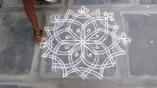 Amazing Double line kolam * Padmam muggulu * Double stroke rangoli designs