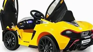 Official SuperCar McLaren Kids Ride on Car Power Wheels with RC, Doors, Music, Lights