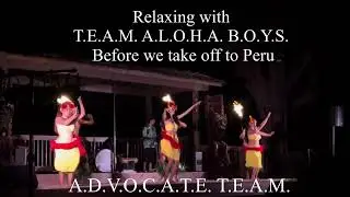 Relaxing by the Beach Hula Show with TEAM ALOHA BOYS
