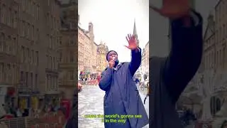 Busking at the royal mile Edinburgh, didn&rsquo;t expect that reaction 👀 #shorts