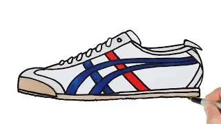 How to Draw Asics Onitsuka Tiger Shoes | Step-by-Step Tutorial!