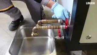 LAUDA Kryoheater Selecta - Filling and emptying heat transfer liquid / Befuellen und Entleeren
