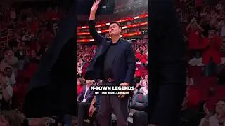 Yao Ming, Hakeem Olajuwon, Elvin Hayes and Rudy Tomjanovich in the house for the Home Opener! 🚀