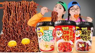 Toko serba ada Mie Hitam Pororo Tteokbokki Mukbang DONA