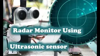 Radar Monitor using Ultrasonic sensor, OLED and Servo motor