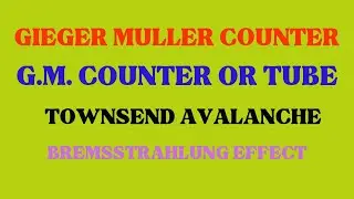 Gieger Muller Counter| Townsend Avalanche| Nuclear chemistry| Radiation Detector
