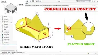 ⚡ Угловой рельеф листового металла Solidworks