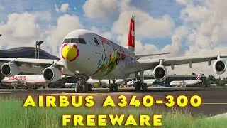Airbus A340-300 Freeware Download  - FSX CONVERTED MSFS 4K