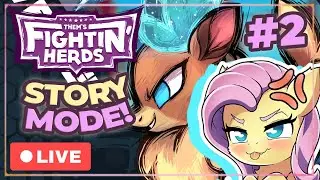 🔴 Who is this... SNOOTY DEER ❓🦌《 Fluttershy Plays Them's Fighting Herds Story Mode #2》