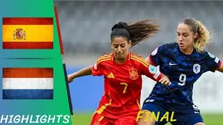 Final | Spain vs. Netherlands | Women's European U19 Championship - Highlights All Goals 27/07/24