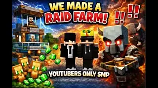 1st Raid Farm In Youtubers Only Smp ! | #minecraft | #youtubersmp