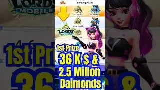 Чемпионат мира по Lords Mobile начался! Тридцать шесть тысяч долларов и 2,5 миллиона бриллиантов.
