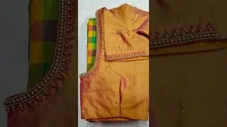 simple aari neck work | details in comment | #saransdiy #aariwork #neckdesign #blouseneckdesign