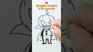 Draw Pumpkin Vampire🎃 Easy Drawing for Kids  #art #drawing #pumpkin #halloween