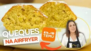 QUEQUES de BANANA e CANELA na AIRFRYER | c/ Utensílios da TEMU
