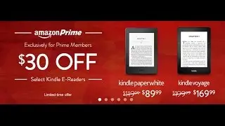 Shop Amazon Cyber Monday 2016 Deals - Kindle E-readers Up to $30 Off Cyber Monday