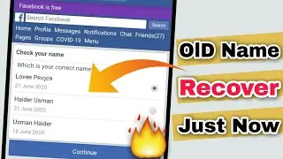 How To Recover Old Name After Verified New Trick | FB Account Old Name Kaise Recover Karen