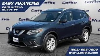 CarFive - Blue 2016 Nissan Rogue SV SUV - AWD - Gasoline - 5 Passengers.