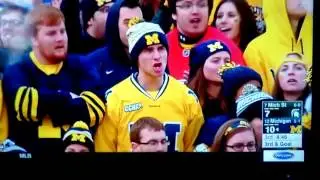 Michigan vs Michigan state middle finger from fan!