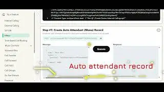 Menu Feature - Create Auto Attendant (Menu) Record