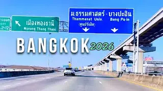 Bangkok City 4K - Bang Pa-in Expressway - Thailand  