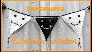 BANDERINES #halloween en tejido crochet o ganchillo tutorial paso a paso. Moda a Crochet