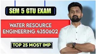 WATER RESOURCE ENGINEERING TOP 25 MOST IMP | DIPLOMA SEM 5 CIVIL ENGINEERING | W.R.E. MOST IMP