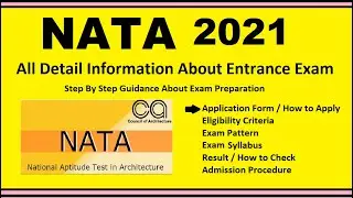 NATA 2021 - Notification, Dates, Application, Eligibility, Admit Card, Pattern, Syllabus, Result