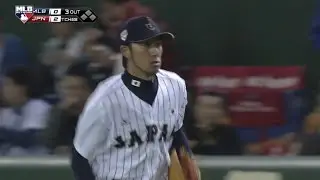 MLB@JPN: Kikuchi makes nice play at second for Japan