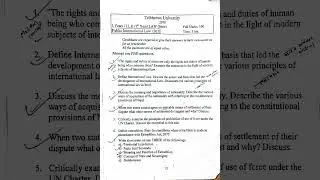 Public International Law(303) LLB first year examination question paper #newcourse