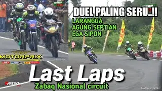 DUEL PALING SERU.!TIGA PEMBALAP BARISAN DEPAN SALING OVERTAKE SAMPAI FINISH