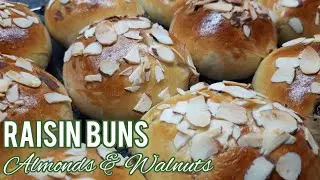 Raisin Buns with Almonds & Walnuts