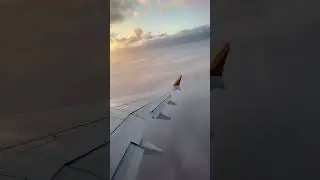 Plane Takeoff In Houston Thru Dense Fog To Reveal A Beautiful Sunrise #takeoff #houston #sunrise