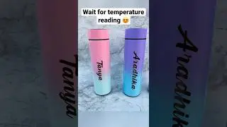 Personalized Multicolour LED Temperature bottle 👇| #shorts