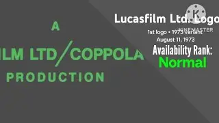 Lucasfilm Ltd. Logo (1st logo &bull; 1973 variant &bull; August 11, 1973)