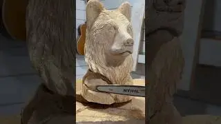 EPIC CHAINSAW BEAR CARVING - Wood Carving Process Lucas Kost