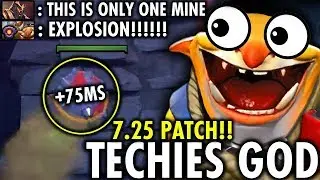 OMG TECHIES GOD!!!! 200IQ MINE +75MOVEMENT SPEED NEW TALENT NEW PATCH 7.25 | TECHIES OFFICIAL