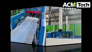 PP PVC Cooling Tower Filler Forming / Calibration Machine Manufacturer of Crossflow Marley Fill