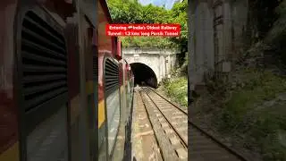 Entering 🇮🇳India&rsquo;s Oldest Railway Tunnel : 1.3 kms long Parsik Tunnel