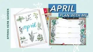 🌿HERB GARDEN Bullet Journal Setup 🌿 April 2020 Plan With Me