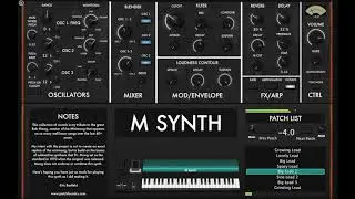 M Synth Playthrough  No Talking