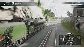 Train Sim World 5, обучение езде на паровозе по кольцевой магистрали.